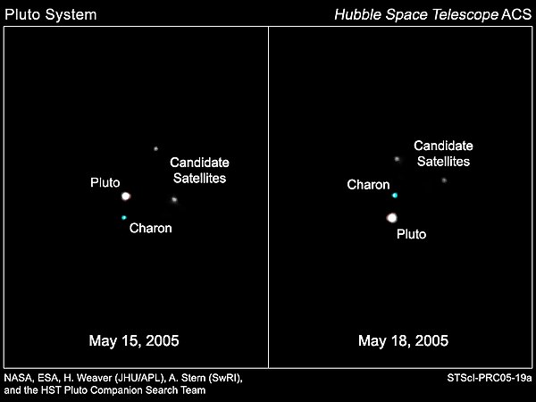 Discovery images of Nix and Hydra