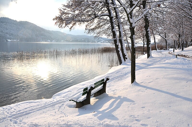 File:Poertschach Halbinselpromenade Landspitz Bank am Ufer 144012013 501.jpg