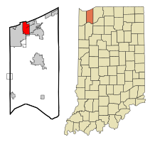 Location in the state of Indiana