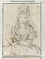 Other drawing of Pauline Chatillon by Charles Percier