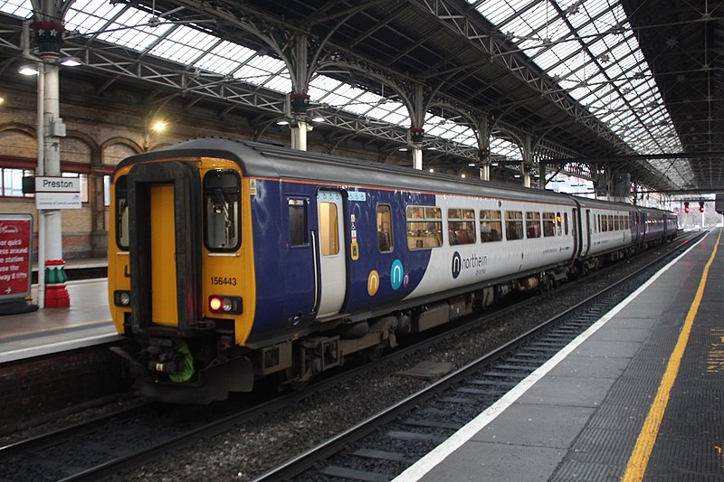 File:Preston - Arriva 156443+156455 Choley service.JPG