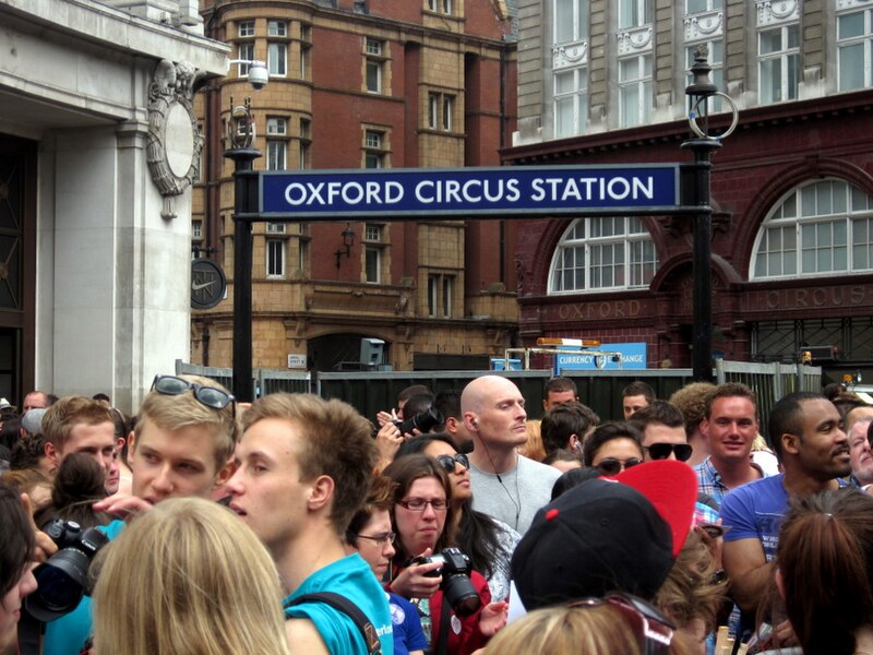 File:Pride London 2011 - photographers outside Oxford Circus station.jpg