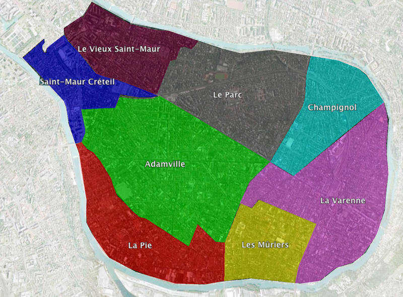 les quartiers de saint maur des fossés