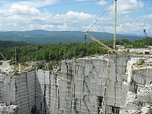 Rock of Ages granite quarry, viewed from an observation platform during a factory tour ROACQuarry.JPG