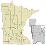 Ramsey County Minnesota Incorporated and Unincorporated areas Lauderdale Highlighted.svg