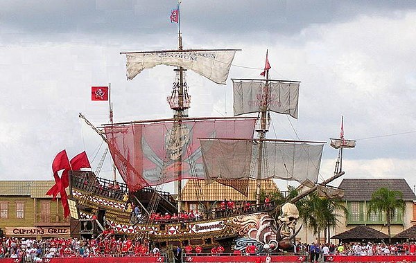 The pirate ship at Raymond James Stadium