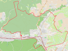 Mapa konturowa Redy, w centrum znajduje się punkt z opisem „Ciechocino”