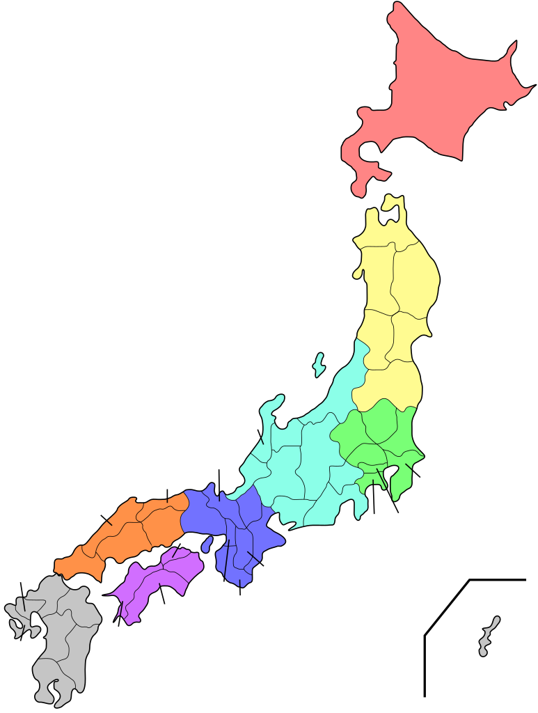 File:Regions and Prefectures of Japan - blank.svg - Wikimedia Commons
