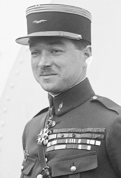 Colonel René Fonck, a recipient of the 1914-18 Croix de guerre with 29 citations