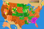 Thumbnail for File:Republican Party presidential primaries results by county (percentages), 2012.png