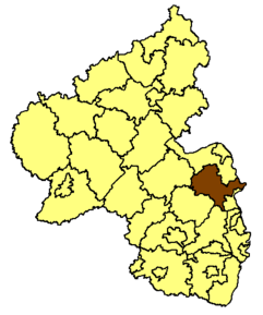 Poziția regiunii Districtul Alzey-Worms
