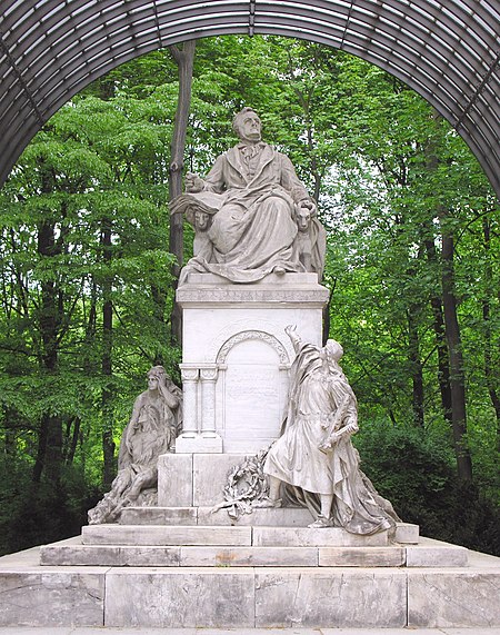 Richard Wagner Denkmal Gr. Tiergarten Berlin griech Marmor Wagner 2.7m in 1903 von Gustav Eberlein Foto Wolfang Pehlemann DSCN1702