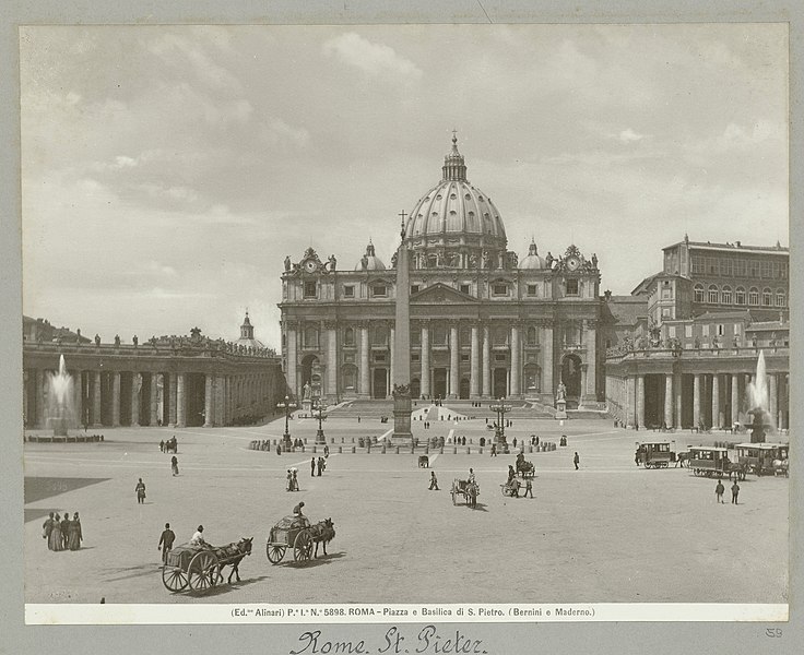 File:Rome. St. Pieter (titel op object) P.I.N.5898 Roma - Piazza e Basilica di S. Pietro (Bernini e Maderno) (titel op object), RP-F-2007-358-59.jpg