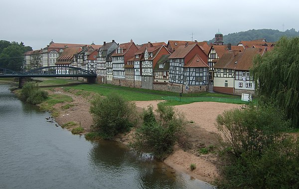 Historic row of houses in Rotenburg (an der Fulda)