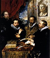 Joannes Woverius in het schilderij "De vier filosofen" door Rubens. (rechts Woverius)[10]