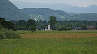 Widok na dzielnicę Nofels austriackiego Feldkirch.