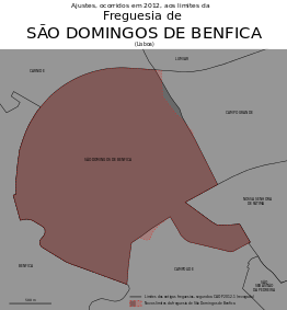Kaart van São Domingos de Benfica