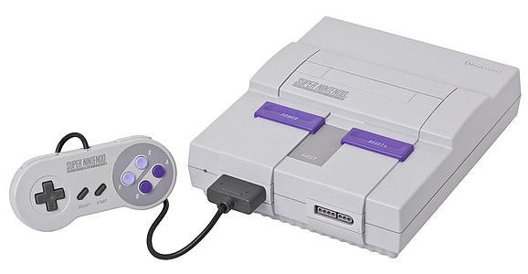 The Super NES with controller.