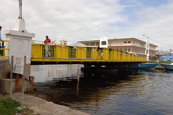 The Swing Bridge in Belize City is the only functioning, manually operated swing bridge in the world.