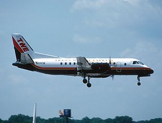 A Fairchild 340A of Chautauqua Airlines in 2001 Saab-Fairchild SF-340A, Trans World Express (Chautauqua Airlines) AN0963612.jpg