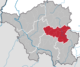 Beliggenhed af Neunkirchen i Saarland