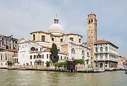 A templom a Canal Grande felől