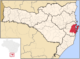 Région métropolitaine de Florianópolis - Carte