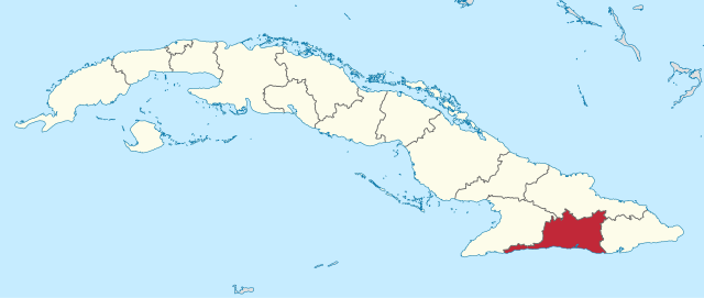 Localização da província de Santiago de Cuba