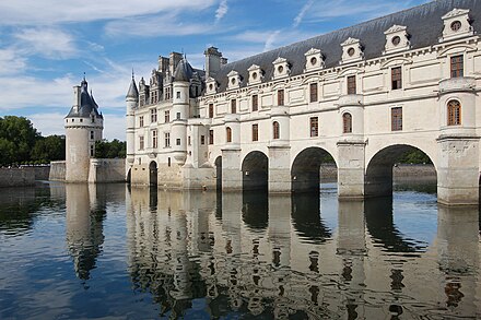 The river gallery of the Château de Chenonceau, designed by Philibert Delorme and Jean Bullant