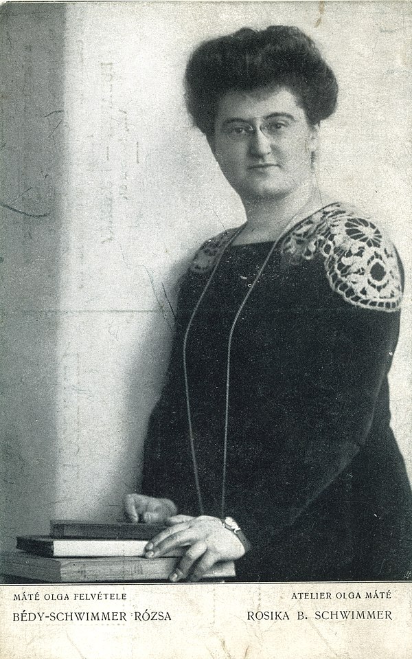 Schwimmer, by fellow Hungarian suffragist, Olga Máté, circa 1914