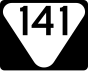 Markierung State Route 141