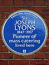 Sir Joseph Lyons 1847-1917 Pioneer of mass catering lived here.jpg