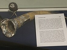 The Skeabost Horn - The trophy for competition in the old Southern Shinty Leagues in Central Belt Scotland Skeabost Horn.JPG