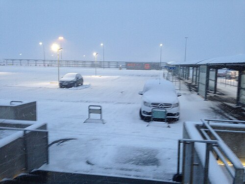 Snowfall in Reykjavik