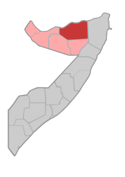 Location in Somalia.