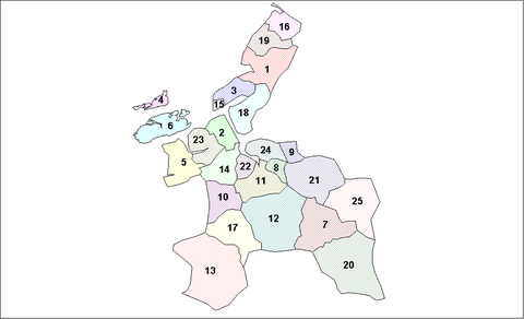 Location of Sor-Trøndelag Municipalities