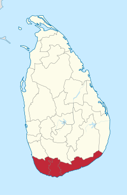 Provincia Meridionale (Sri Lanka) - Localizzazione