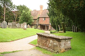 Churchyard in front of the porch is the Dole Table St.John the Baptist's churchyard - geograph.org.uk - 844014.jpg