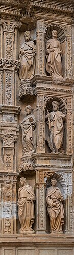 Detail of the portal of the Saint Thomas church in Haro, La Rioja, Spain