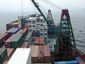 Loading with floating cranes
