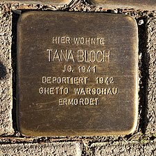 Pietra d'inciampo per Tana Bloch ad Hannover