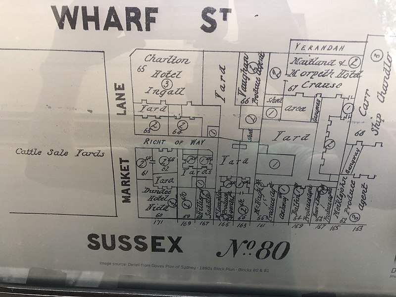 File:Sussex Street, Sydney historical map Hyatt Hotel precinct.jpg