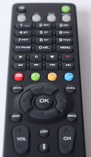 File:Television remote control - black colour.jpg