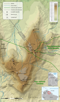 A hegy topográfiai térképe