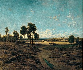 La Plaine vue de Montmartre (vers 1848), Théodore Rousseau, musée Thyssen-Bornemisza, Madrid, Espagne.