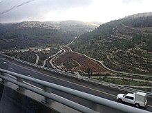 Highway 1: from Jerusalem to Tel Aviv The route from Jerusalem to Ashdod 01.jpg