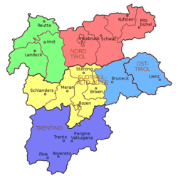 sedanja delitev Tirolske