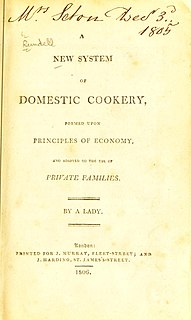Maria Rundell 19th-century British author of cookery books