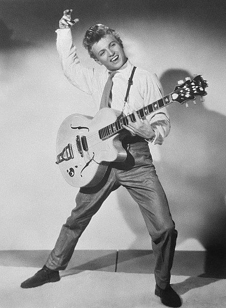 British rock and roll singer Tommy Steele in a 1958 promotional photo