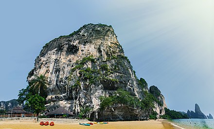 Ton Sai beach at high tide